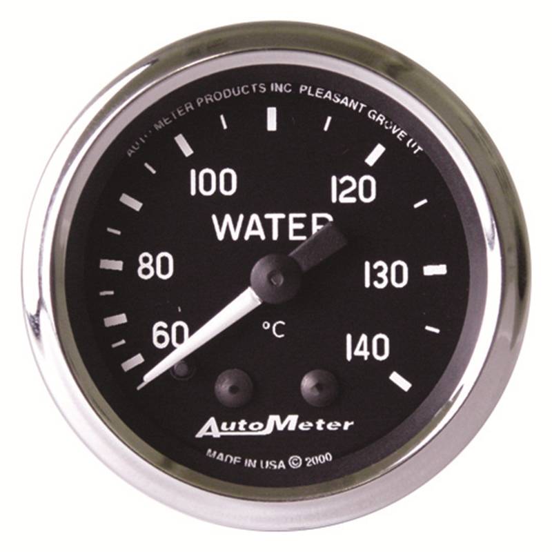 AutoMeter - AutoMeter GAUGE, WATER TEMP, 2 1/16" , 60-140 Degrees C, MECHANICAL, COBRA 201007