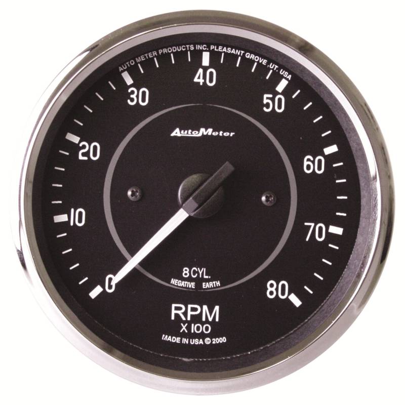 AutoMeter - AutoMeter GAUGE, TACHOMETER, 4" , 8K RPM, IN-DASH (8 CYL ONLY!), COBRA 201004