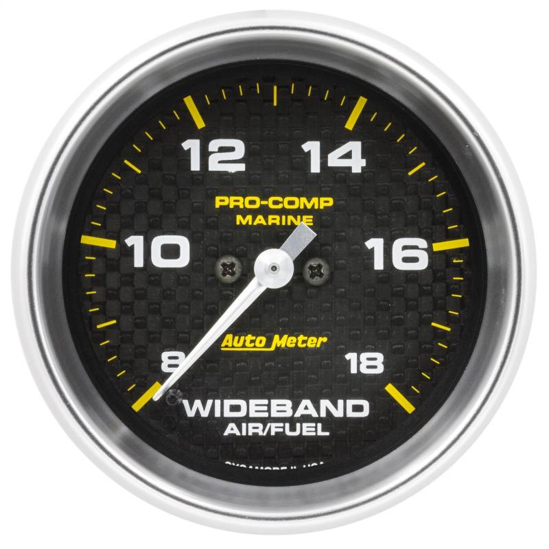 AutoMeter - AutoMeter GAUGE, AIR/FUEL RATIO-WIDEBAND, ANALOG, 2 5/8" , 8:1-18:1, STPR MTR, MARINE CF 200870-40