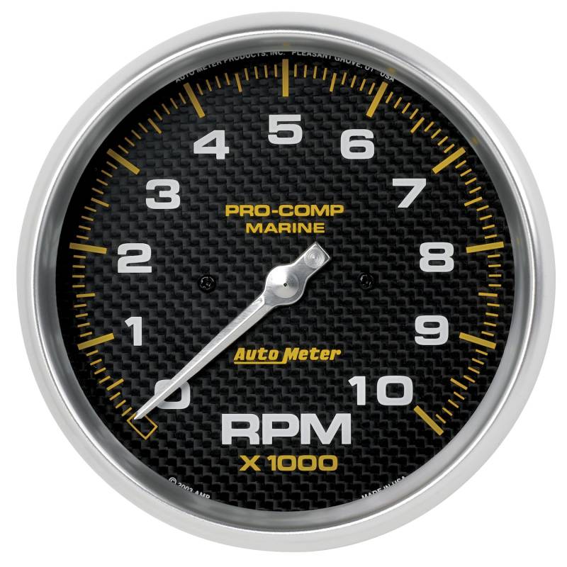 AutoMeter - AutoMeter GAUGE, TACHOMETER, 5" , 10K RPM, MARINE CARBON FIBER 200801-40