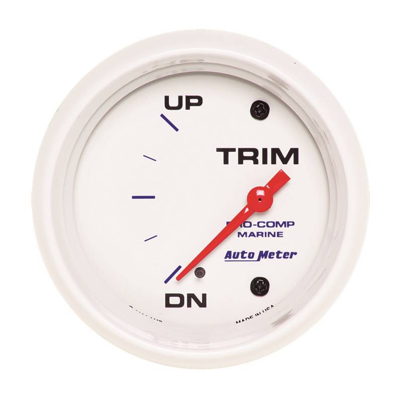 AutoMeter - AutoMeter GAUGE,TRIM LEVEL,2 5/8",0ODOWN-90OUP,ELECTRIC,MARINE WHITE 200767