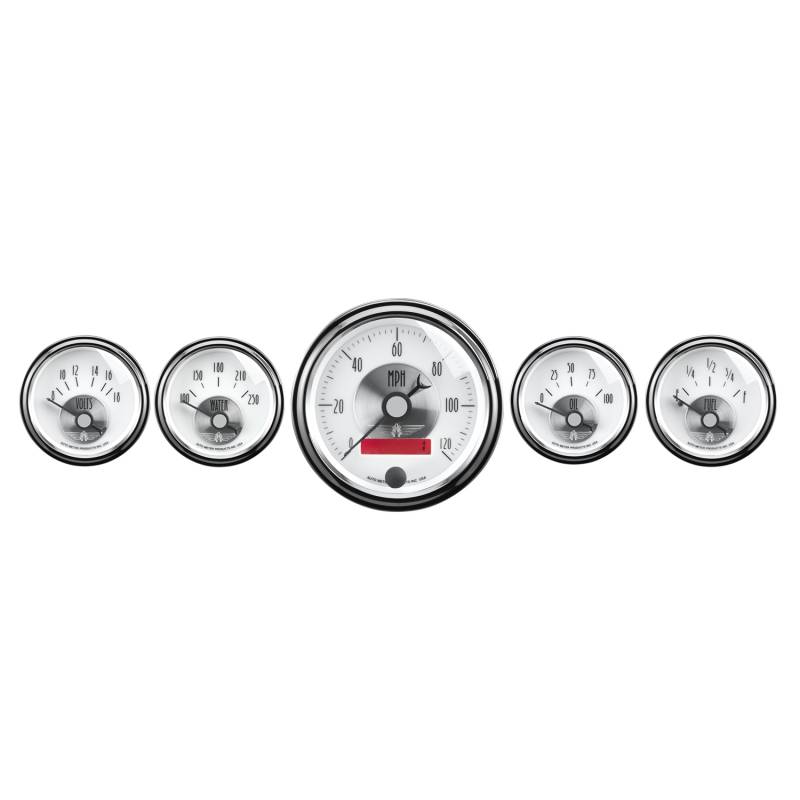 AutoMeter - AutoMeter GAUGE KIT, 5 PC., 3 3/8" & 2 1/16" , ELEC. SPEEDO W/ LCD ODO, PRESTIGE PEARL 2006