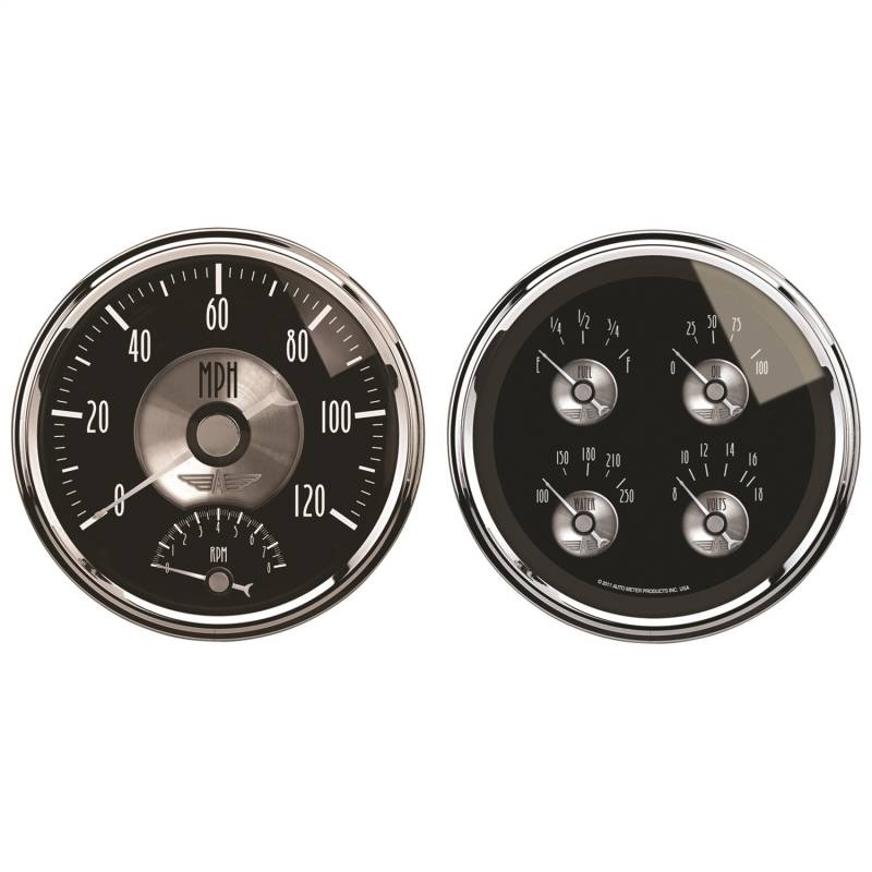 AutoMeter - AutoMeter GAUGE KIT, 2 PC., QUAD & TACH/SPEEDO, 5" , PRESTIGE BLK. DIAMOND 2005