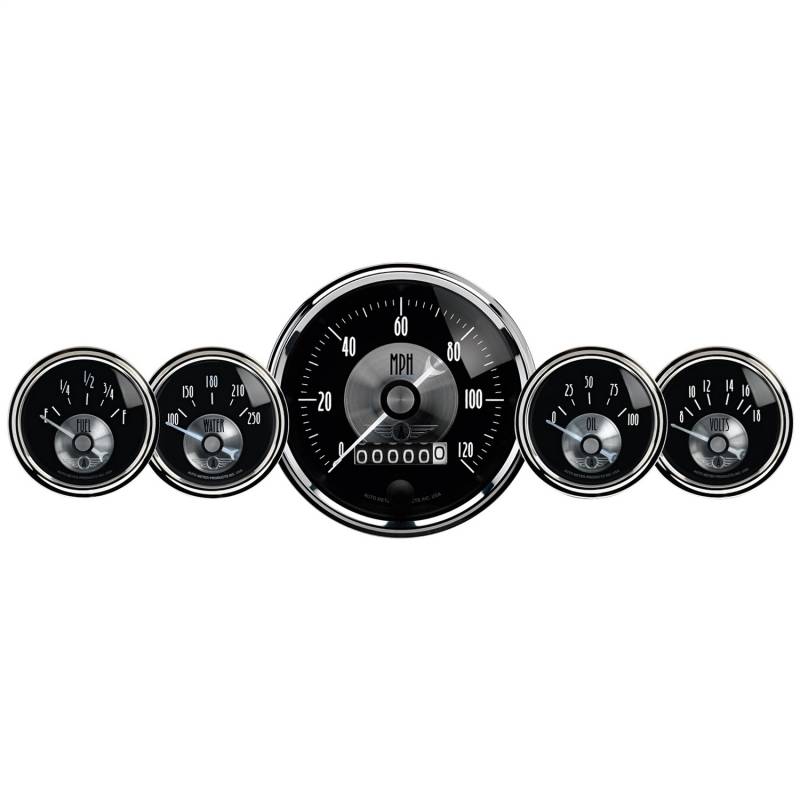 AutoMeter - AutoMeter GAUGE KIT, 5 PC, 3 3/8" & 2 1/16", ELEC SPEEDO W/WHEEL ODO, PRESTIGE BLK DIAMOND 2003