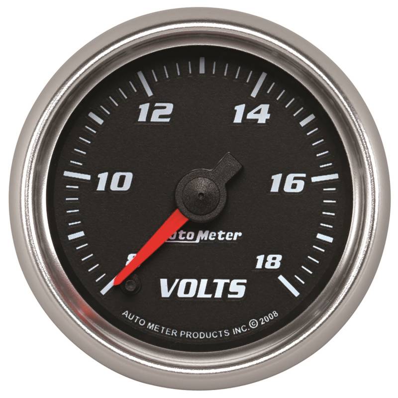 AutoMeter - AutoMeter GAUGE, VOLTMETER, 2 1/16" , 18V, DIGITAL STEPPER MOTOR, BLACK, PRO-CYCLE 19692