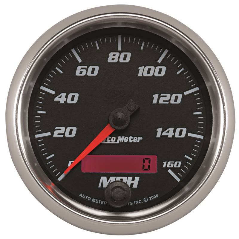 AutoMeter - AutoMeter GAUGE, SPEEDOMETER, 3 3/8" , 160MPH, ELEC. PROGRAMMABLE, BLACK, PRO-CYCLE 19689