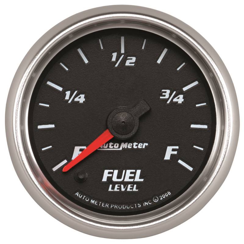 AutoMeter - AutoMeter GAUGE, FUEL LEVEL, 2 1/16" , 0-280O PROGRAMMABLE, BLACK, PRO-CYCLE 19609