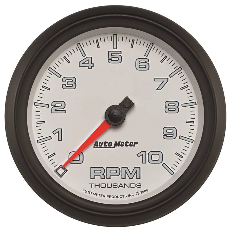 AutoMeter - AutoMeter GAUGE, TACHOMETER, 3 3/8" , 10K RPM, WHITE, PRO-CYCLE 19598