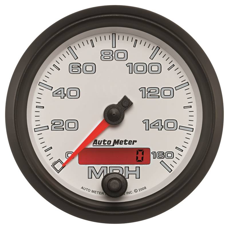 AutoMeter - AutoMeter GAUGE, SPEEDOMETER, 3 3/8" , 160MPH, ELEC. PROGRAMMABLE, WHITE, PRO-CYCLE 19589