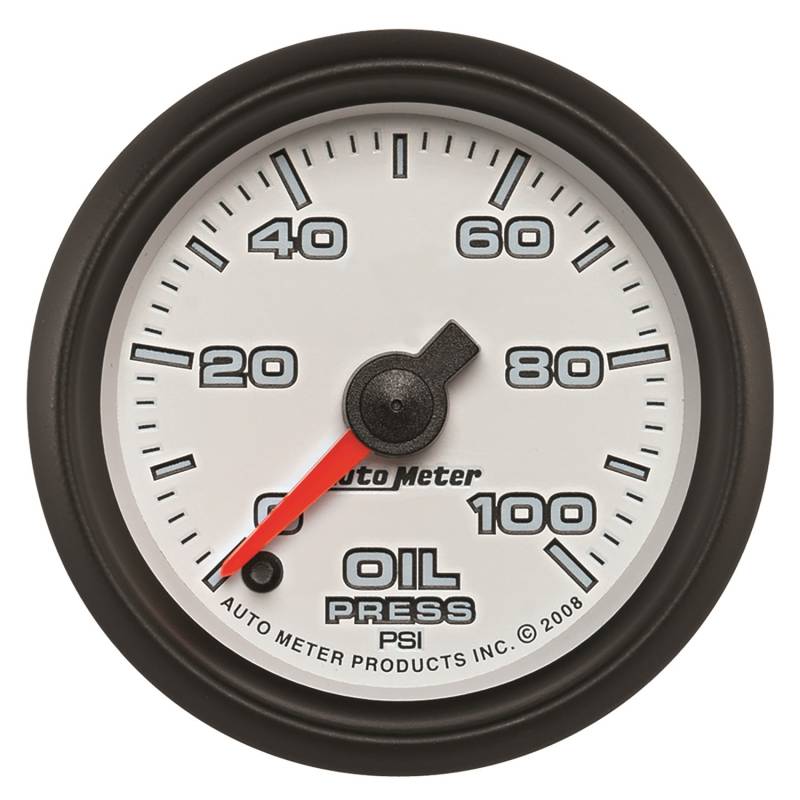 AutoMeter - AutoMeter GAUGE, OIL PRESSURE, 2 1/16" , 100PSI, DIGITAL STEPPER MOTOR, WHITE, PRO-CYCLE 19552