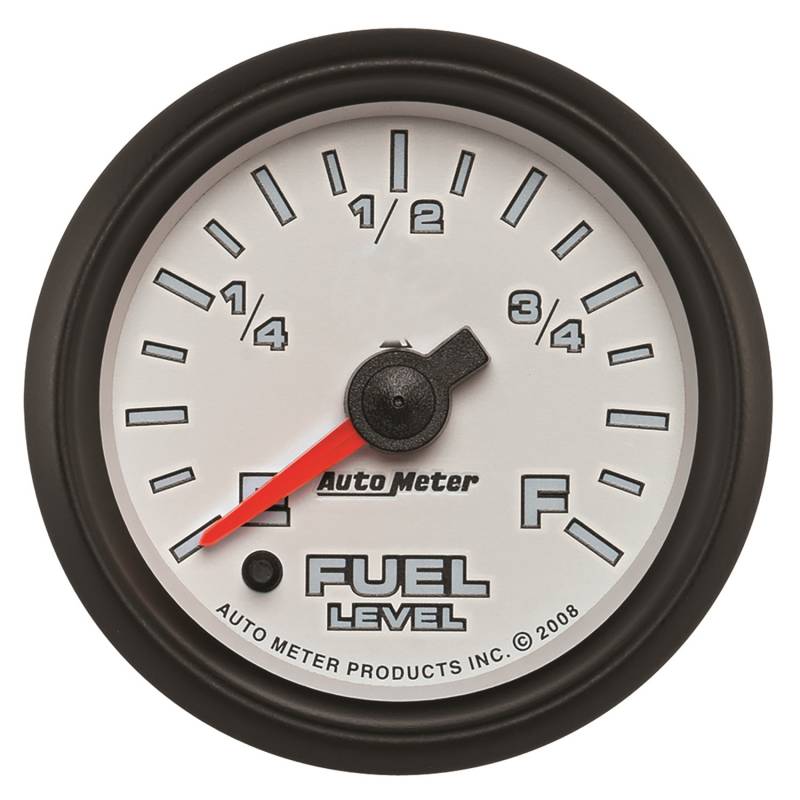 AutoMeter - AutoMeter GAUGE, FUEL LEVEL, 2 1/16" , 0-280O PROGRAMMABLE, WHITE, PRO-CYCLE 19509