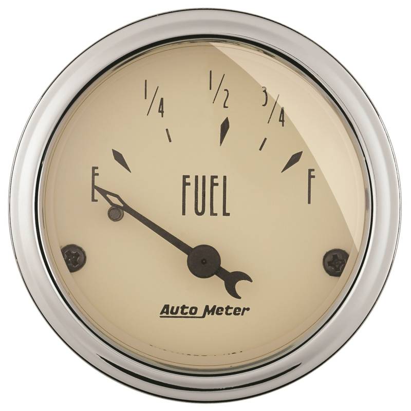 AutoMeter - AutoMeter GAUGE, FUEL LEVEL, 2 1/16" , 73OE TO 10OF, ELEC, ANTIQUE BEIGE 1816