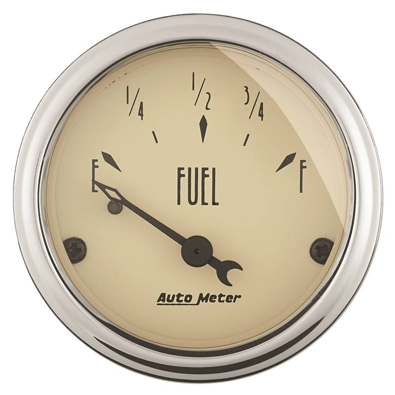 AutoMeter - AutoMeter GAUGE, FUEL LEVEL, 2 1/16" , 0OE TO 90OF, ELEC, ANTIQUE BEIGE 1815