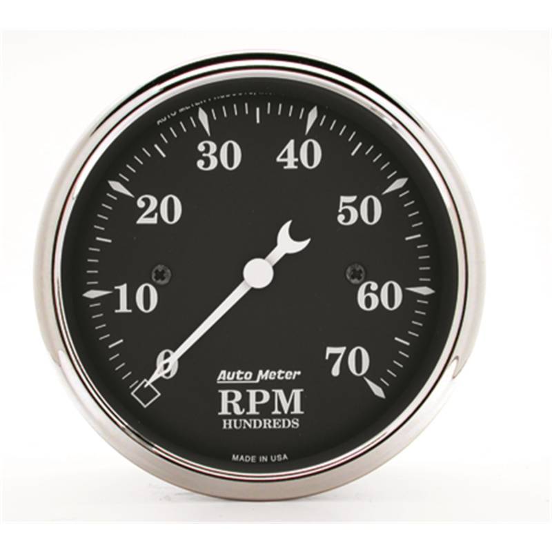 AutoMeter - AutoMeter GAUGE, TACHOMETER, 3 1/8" , 7K RPM, IN-DASH, OLD TYME BLACK 1798