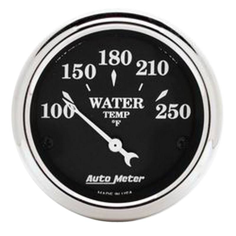 AutoMeter - AutoMeter GAUGE, WATER TEMP, 2 1/16" , 250 Degrees F, ELEC, OLD TYME BLACK 1737