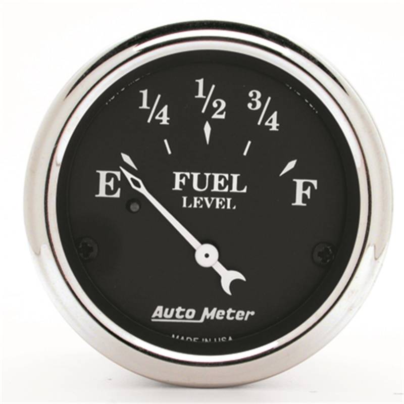 AutoMeter - AutoMeter GAUGE, FUEL LEVEL, 2 1/16" , 0OE TO 90OF, ELEC, OLD TYME BLACK 1715