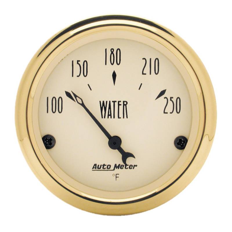 AutoMeter - AutoMeter GAUGE, WATER TEMP, 2 1/16" , 250 Degrees F, ELEC, GOLDEN OLDIES 1538