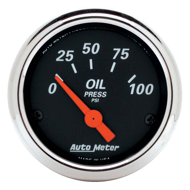 AutoMeter - AutoMeter GAUGE, OIL PRESS, 2 1/16" , 100PSI, ELEC, DESIGNER BLACK 1426