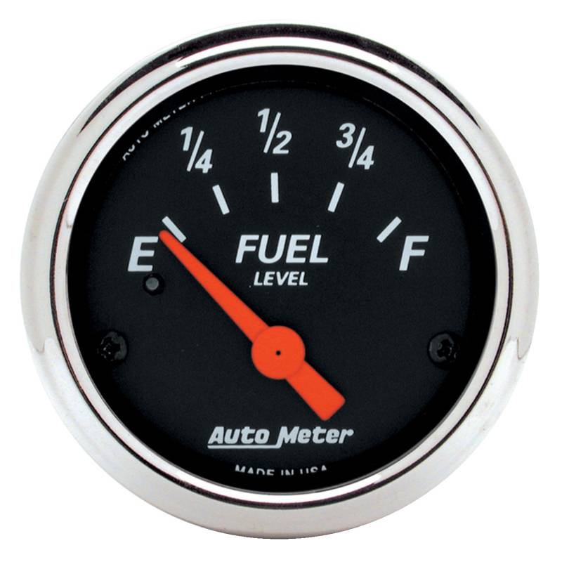 AutoMeter - AutoMeter GAUGE, FUEL LEVEL, 2 1/16" , 240OE TO 33OF, ELEC, DESIGNER BLACK 1424