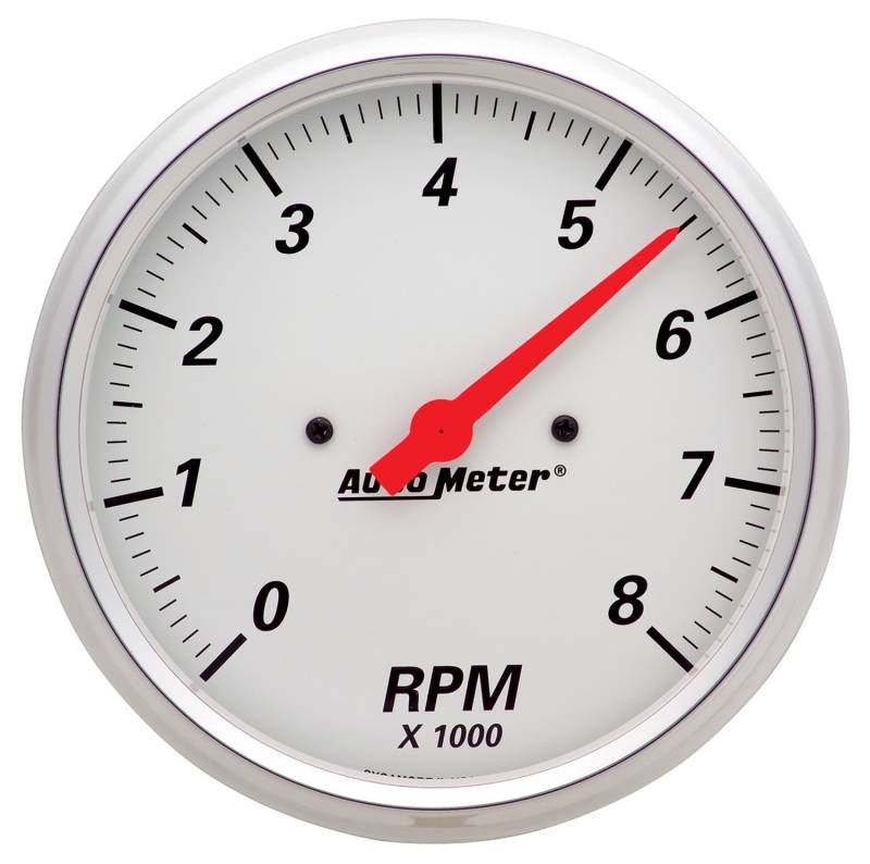 AutoMeter - AutoMeter GAUGE, TACHOMETER, 5" , 8K RPM, IN-DASH, ARCTIC WHITE 1399