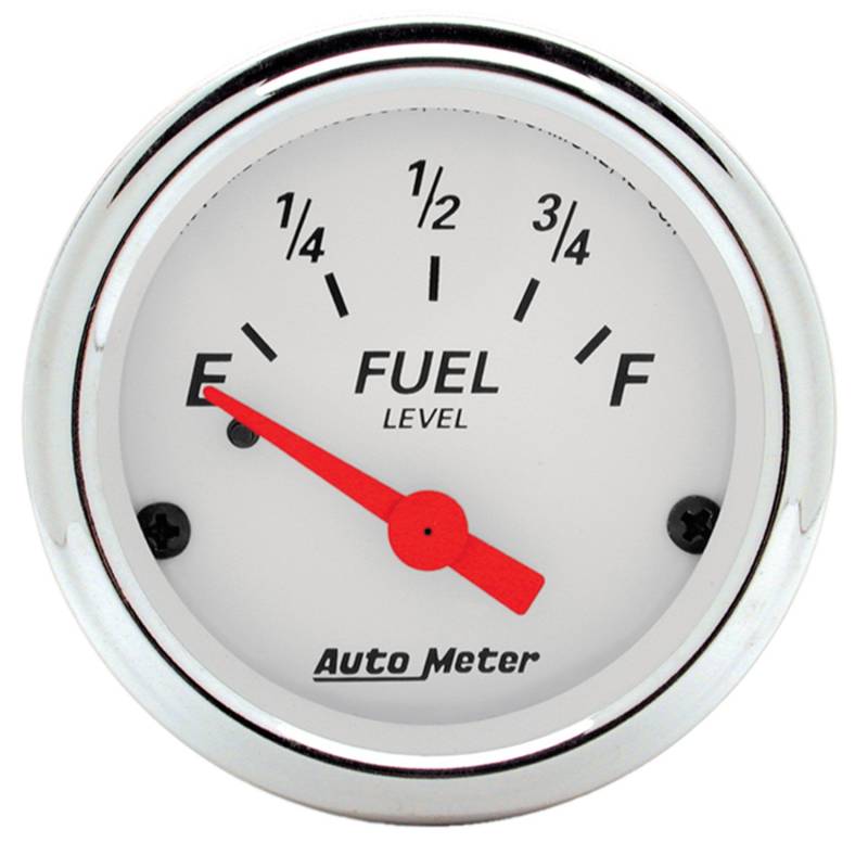 AutoMeter - AutoMeter GAUGE, FUEL LEVEL, 2 1/16" , 0OE TO 90OF, ELEC, ARCTIC WHITE 1315