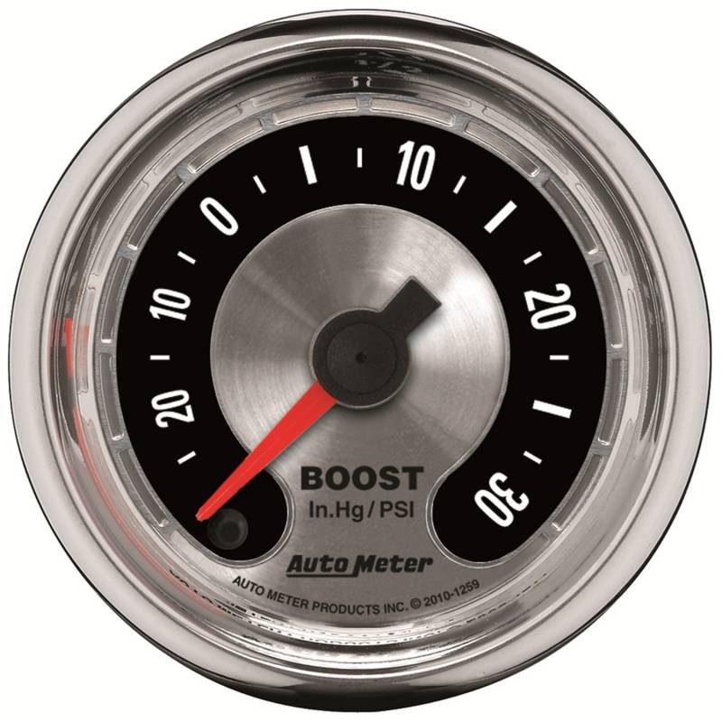 AutoMeter - AutoMeter GAUGE, VAC/BOOST, 2 1/16" , 30INHG-30PSI, DIGITAL STEPPER MOTOR, AMER. MUSCLE 1259