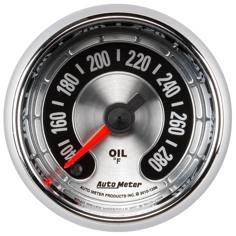 AutoMeter - AutoMeter GAUGE, OIL TEMP, 2 1/16" , 280 Degrees F, DIGITAL STEPPER MOTOR, AMERICAN MUSCLE 1256