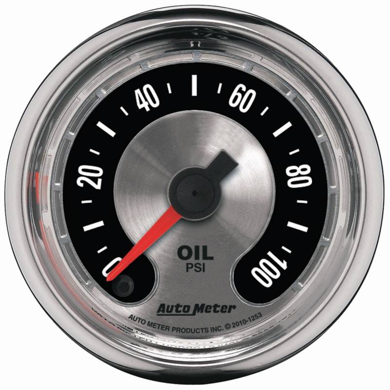 AutoMeter - AutoMeter GAUGE, OIL PRESS, 2 1/16" , 100PSI, DIGITAL STEPPER MOTOR, AMERICAN MUSCLE 1253