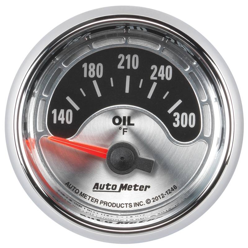 AutoMeter - AutoMeter GAUGE, OIL TEMP, 2 1/16" , 300 Degrees F, ELEC, AMERICAN MUSCLE 1248