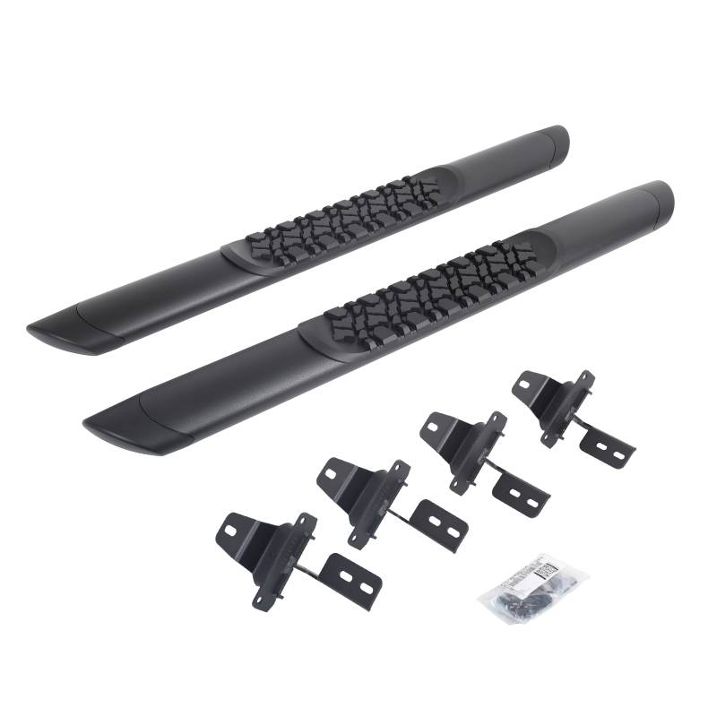 Go Rhino - Go Rhino V-Series V3 Aluminum Side Steps and Mounting Brackets Kit - Textured Black  V3492752T