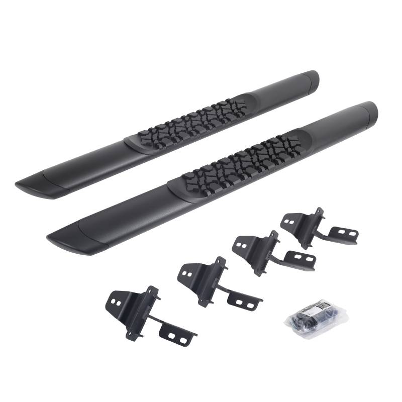 Go Rhino - Go Rhino V-Series V3 Aluminum Side Steps and Mounting Brackets Kit - Textured Black  V3492652T