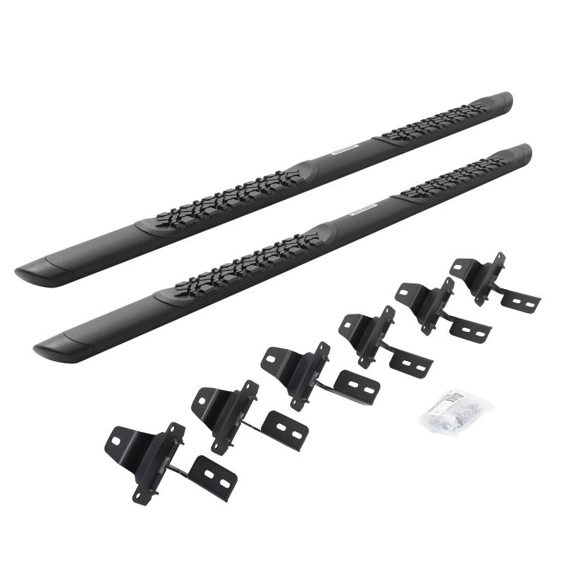 Go Rhino - Go Rhino V-Series V3 Aluminum Side Steps and Mounting Brackets Kit - Textured Black  V3450674T