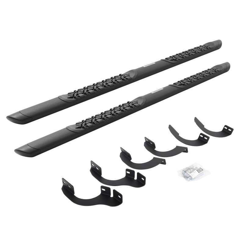 Go Rhino - Go Rhino V-Series V3 Aluminum Side Steps and Mounting Brackets Kit - Textured Black  V3442568T