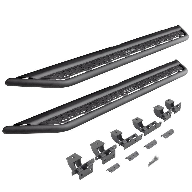 Go Rhino - Go Rhino Dominator Xtreme D6 Side Steps with Mounting Brackets Kit - Textured Black D64506T