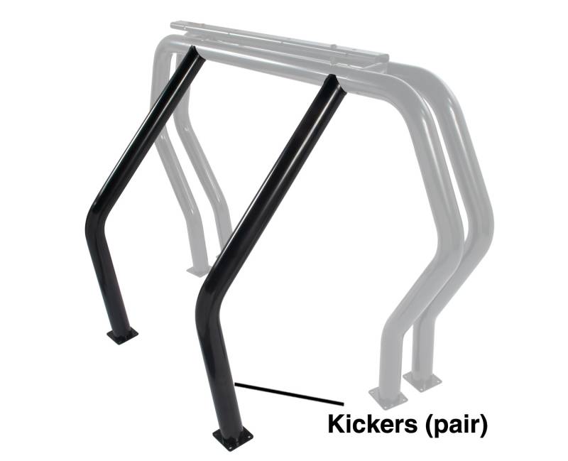 Go Rhino - Go Rhino Bed Bar Component - Pair of Kickers (Between wheel wells) - Black Powdercoat 9560B