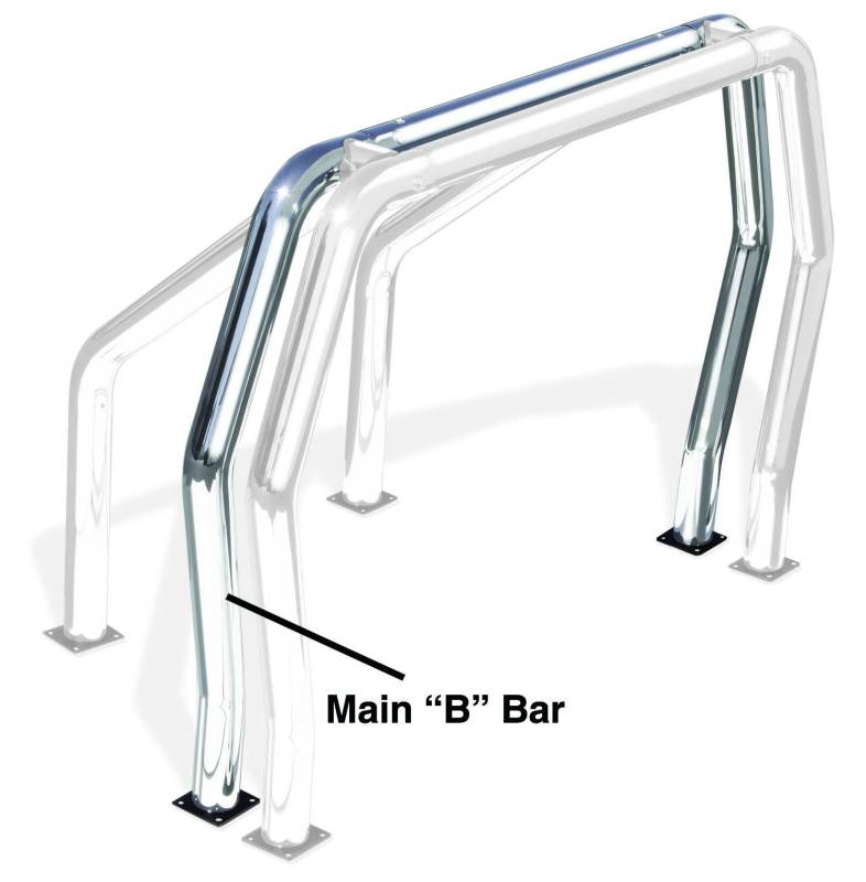 Go Rhino - Go Rhino Bed Bar Component - "B" Main Bar - Chrome 91002C