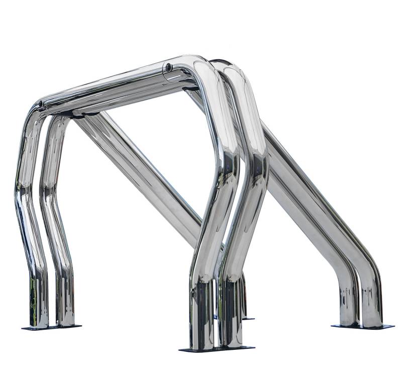 Go Rhino - Go Rhino Bed Bars Complete Kit - Double Bar/Double Kicker (Between wheel wells) - Chrome 9009560DDC