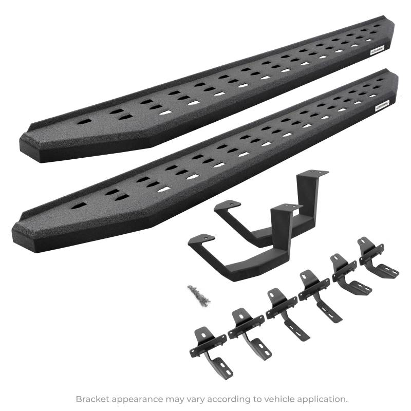 Go Rhino - Go Rhino RB20 Running Boards w Mounting Brackets, 1 Pair Drop Steps Kit 6949274810T