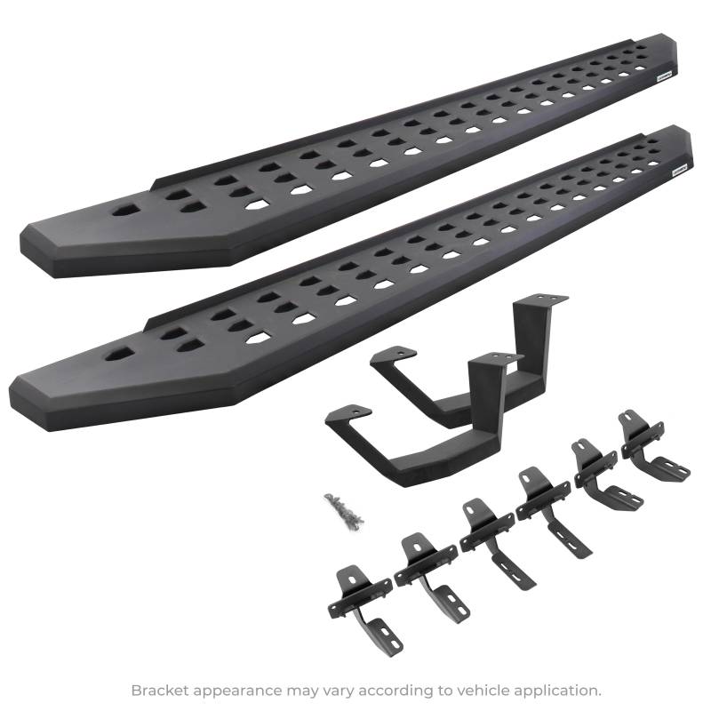 Go Rhino - Go Rhino RB20 Running Boards w Mounting Brackets, 1 Pair Drop Steps Kit 6949264810PC