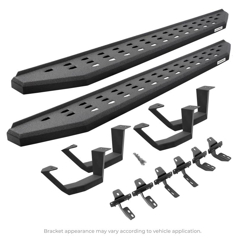 Go Rhino - Go Rhino RB20 Running Boards with Mounting Brackets, 2 Pairs Drop Steps Kit 6945067320T