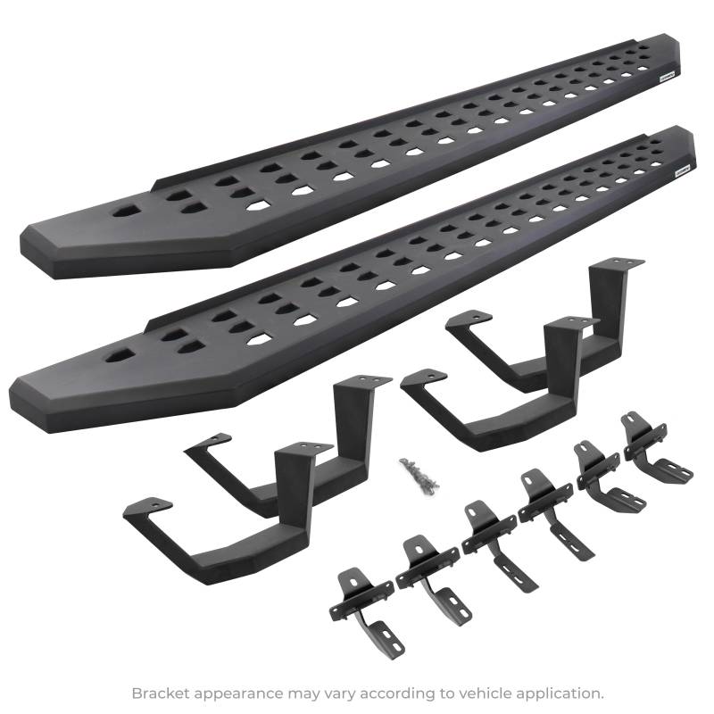 Go Rhino - Go Rhino RB10 Running Boards wth Brackets, 2 Pairs Drop Steps Kit - Crew Max 6944368720PC