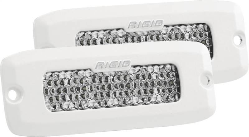 RIGID Industries - RIGID Industries RIGID SR-Q Series PRO, Flood Diffused, Flush Mount, White Housing, Pair 965513