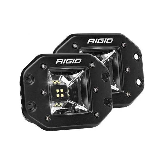 RIGID Industries - RIGID Industries RIGID Radiance Scene Light W/White Backlight, Flush Mount, Black Housing, Pair 68210