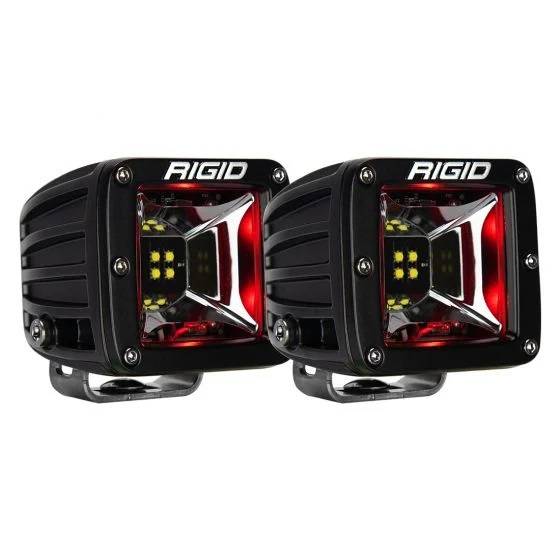 RIGID Industries - RIGID Industries RIGID Radiance Scene Light W/Red Backlight, Surface Mount, Black Housing, Pair 68202