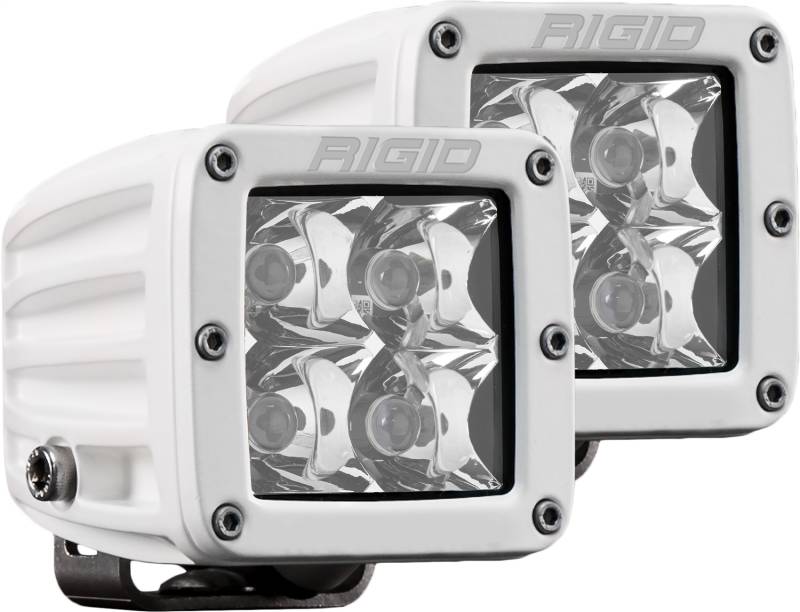 RIGID Industries - RIGID Industries RIGID D-Series PRO LED Light, Spot Optic, Surface Mount, White Housing, Pair 602213