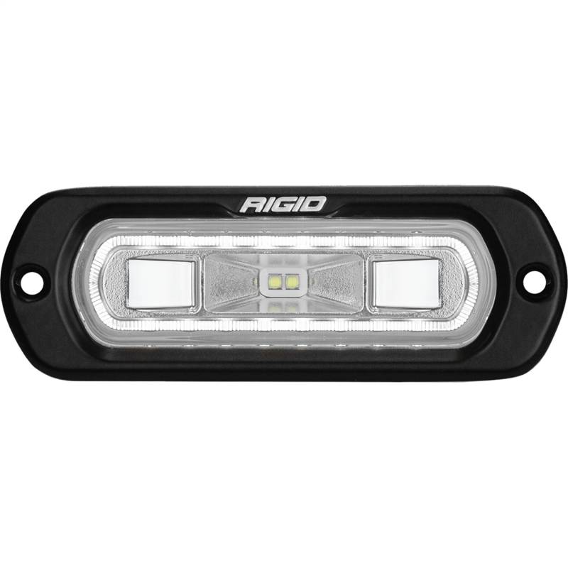 RIGID Industries - RIGID Industries RIGID SR-L Series Marine Spreader Pod, 2 Wire, Flush Mount, Black W/White Halo 52200