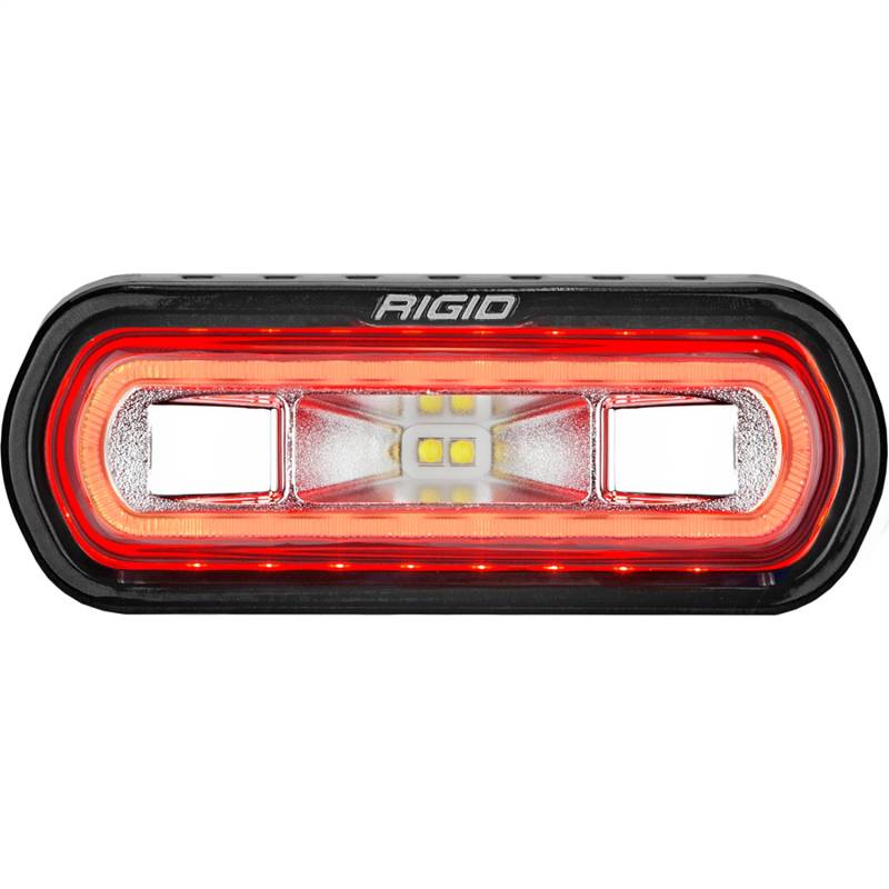 RIGID Industries - RIGID Industries RIGID SR-L Series Marine Spreader Pod, 2 Wire, Surface Mount, Black W/Red Halo 52102