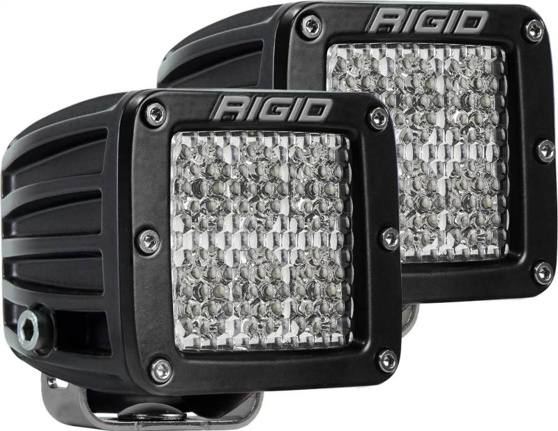 RIGID Industries - RIGID Industries RIGID D-Series PRO LED Light, Flood Diffused, Surface Mount, Black Housing, Pair 502513