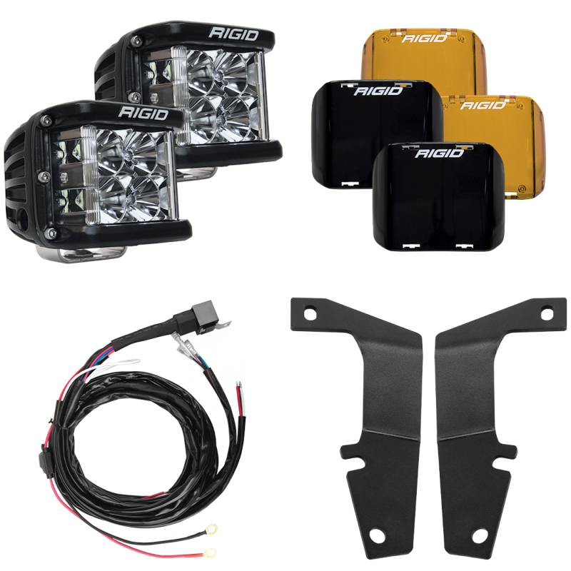 RIGID Industries - RIGID Industries 2010-2020 Toyota 4Runner A-Pillar Light Kit, Includes D-SS Flood 46703