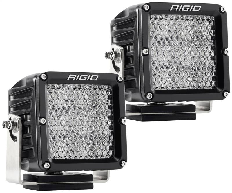 RIGID Industries - RIGID Industries RIGID D-XL PRO LED Light, Flood Diffused, Surface Mount, Black Housing, Pair 322313